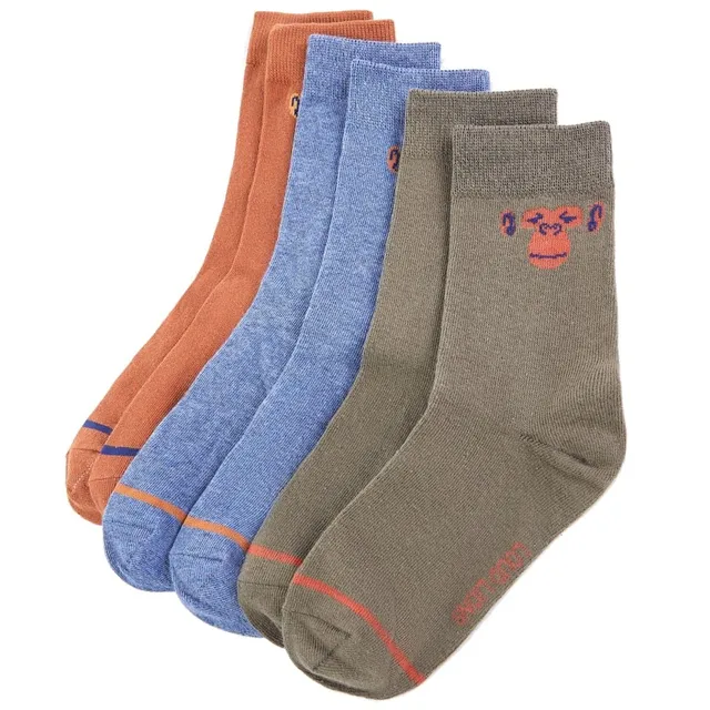 vidaXL Baby & Kleinkind Kindersocken Affe 23-26 5 Paar Baumwolle