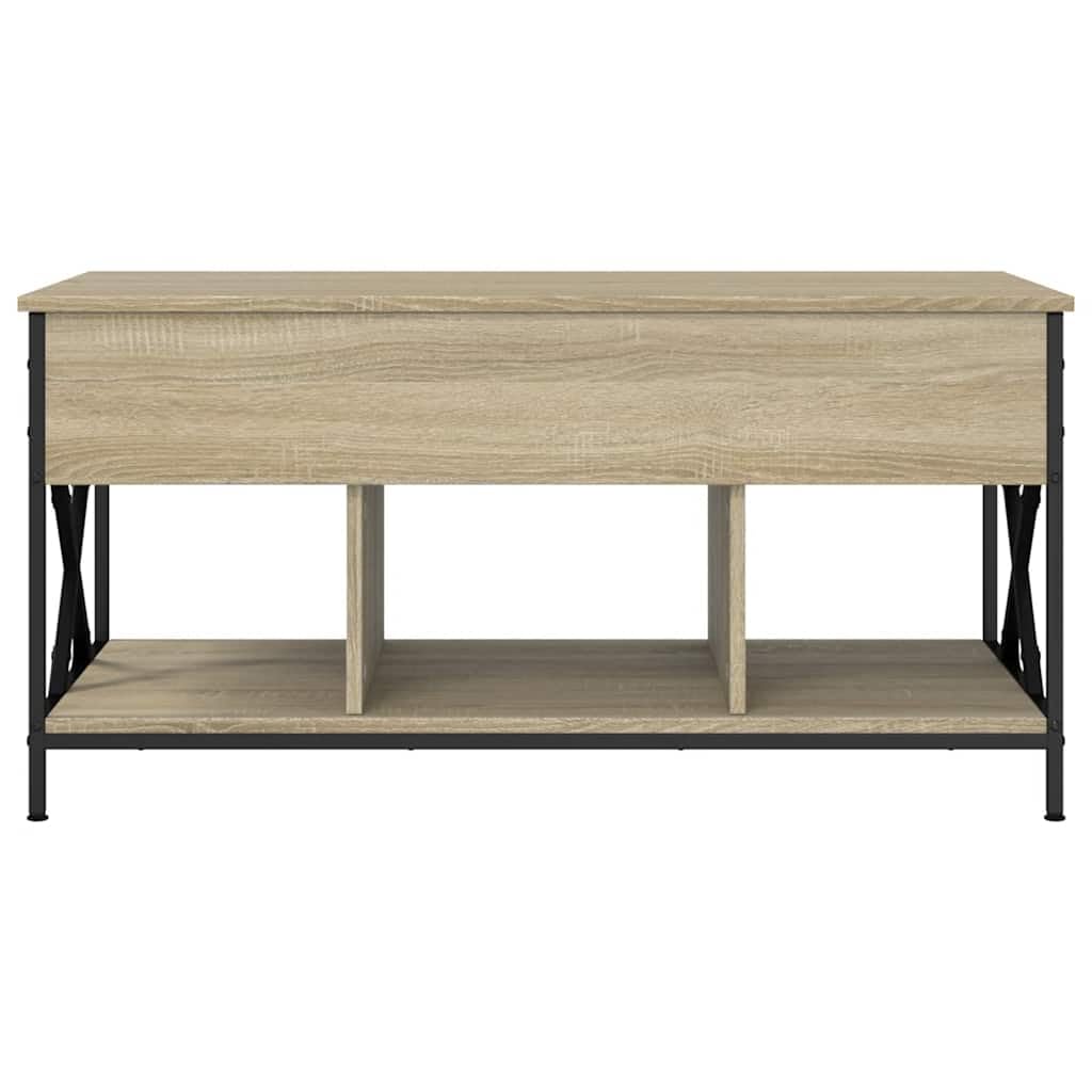 vidaXL Möbel Couchtisch Braun 100x55x50 cm höhenverstellbar