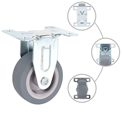 vidaXL Bockrollen 50 mm Bockrolle 4 Stk. TPR starr