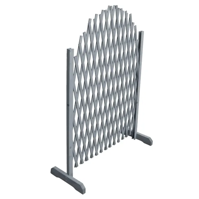 vidaXL Rankgitter Tannenholz 180x100 cm Grau ausziehbar
