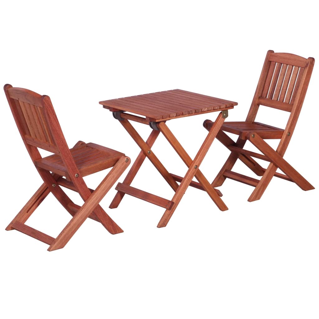 vidaXL Bistro-Set Kinder 3-tlg Eukalyptus klappbar