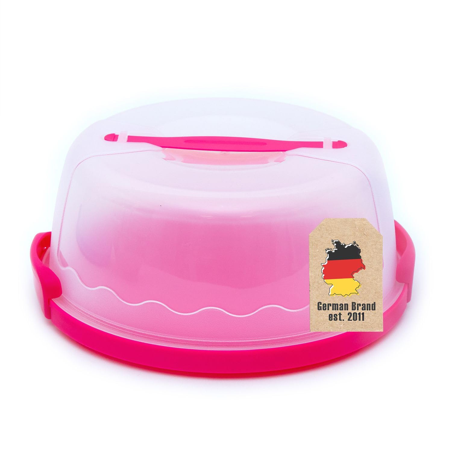 Intirilife Kuchenbox Rund Blau Kunststoff 29,8 cm mit Griff