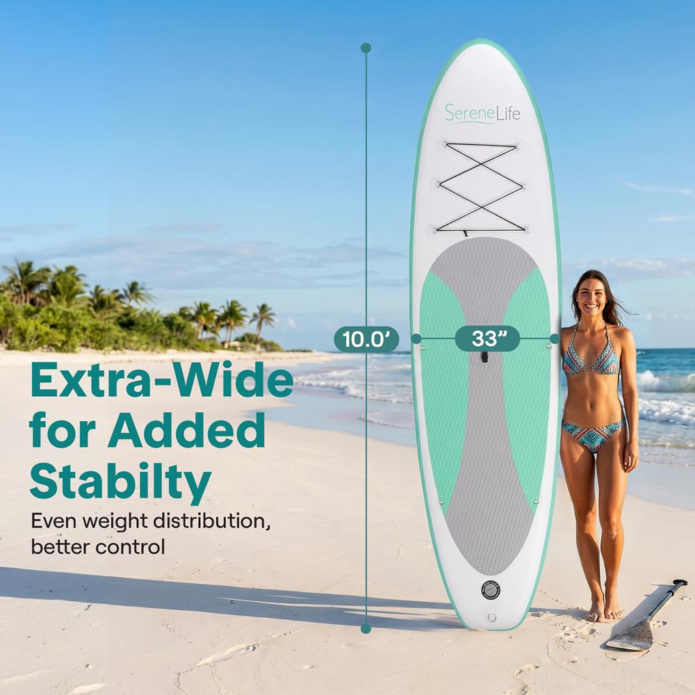 Serenelife Thunder Wave SUP Board 10ft Teal PVC Komplettset