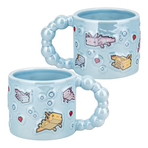 Paladone Minecraft Axolotl Tasse Keramik Blau 400 ml