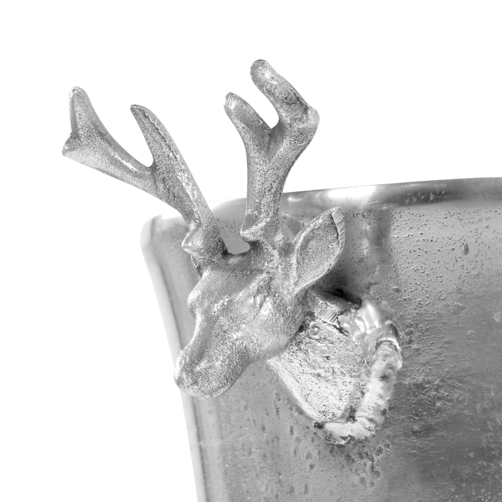 vidaXL Sektkühler Vollaluminium Silber 39x29x71 cm