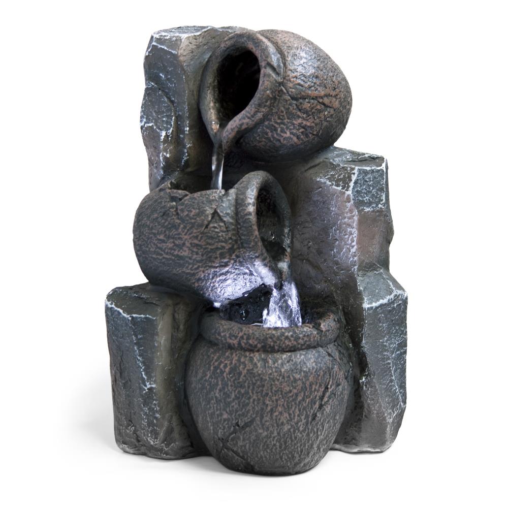 Serenelife Tischbrunnen 27 cm mit Pumpe für innen-außen