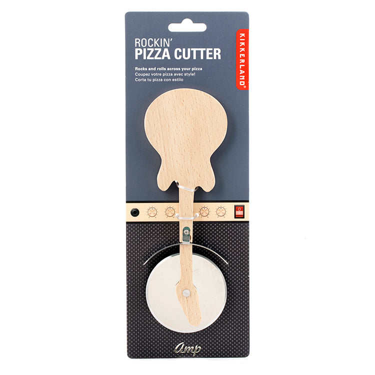 Kikkerland Kitchen Rockin' Pizza Cutter Gitarre Edelstahl