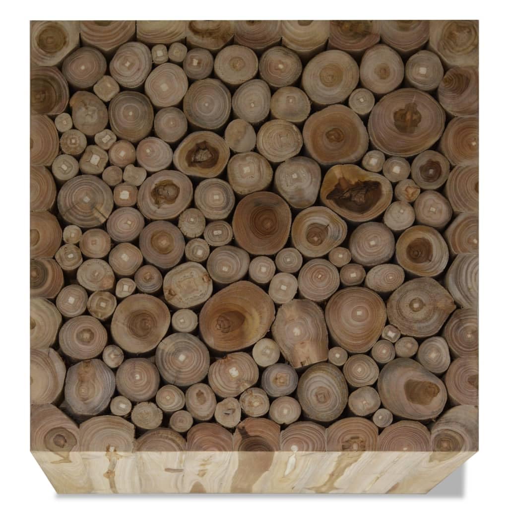 vidaXL Möbel Teak Couchtisch 50 cm Kaffeetisch Holz