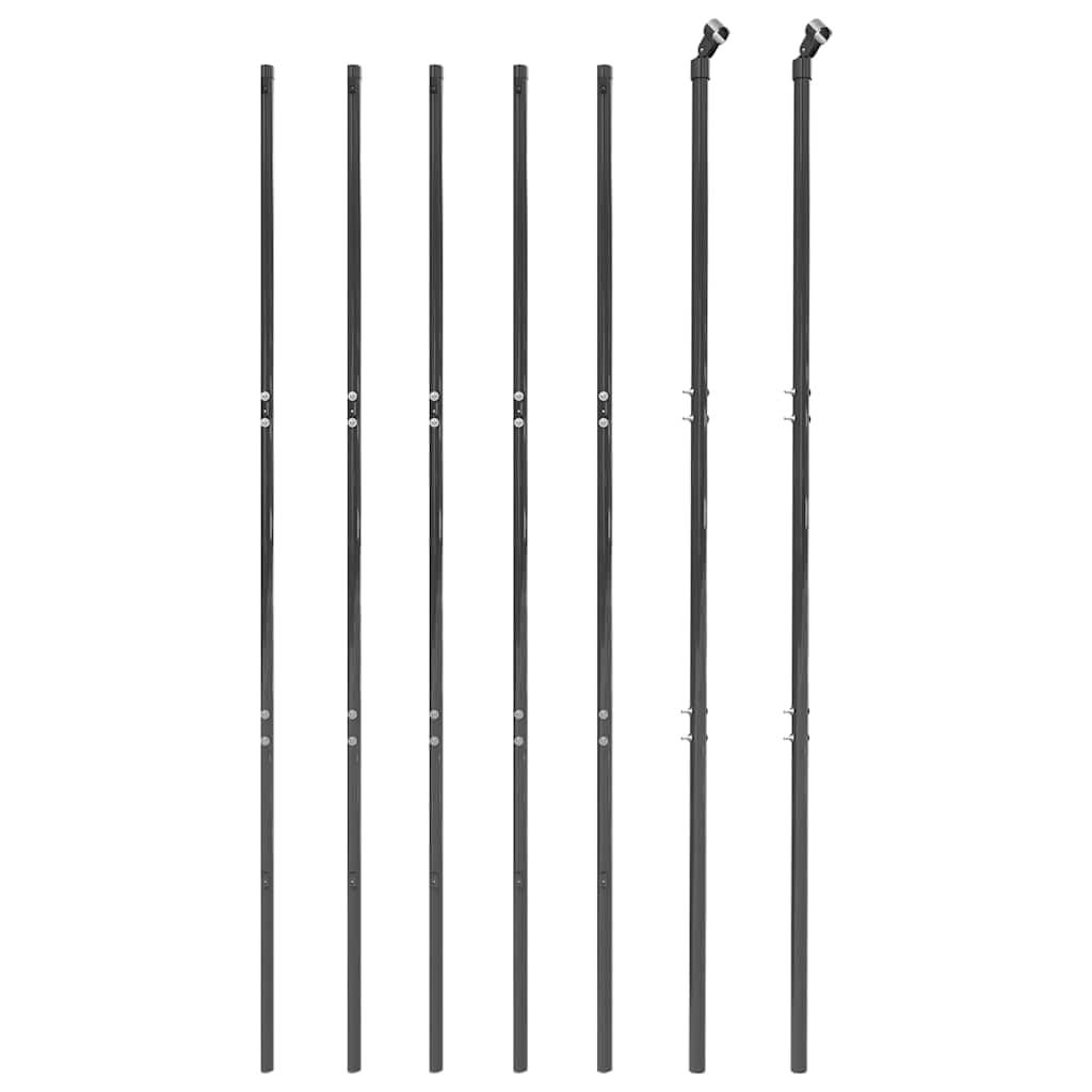 vidaXL Heim & Garten Maschendrahtzaun 2x10 m Anthrazit 100 mm