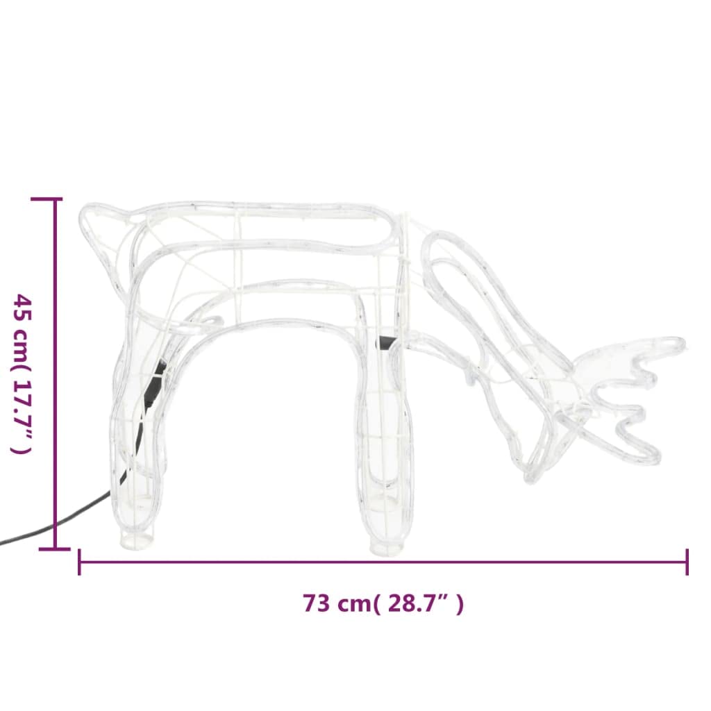 vidaXL Heim & Garten Rentier Silhouetten 2Stk Kaltweiß