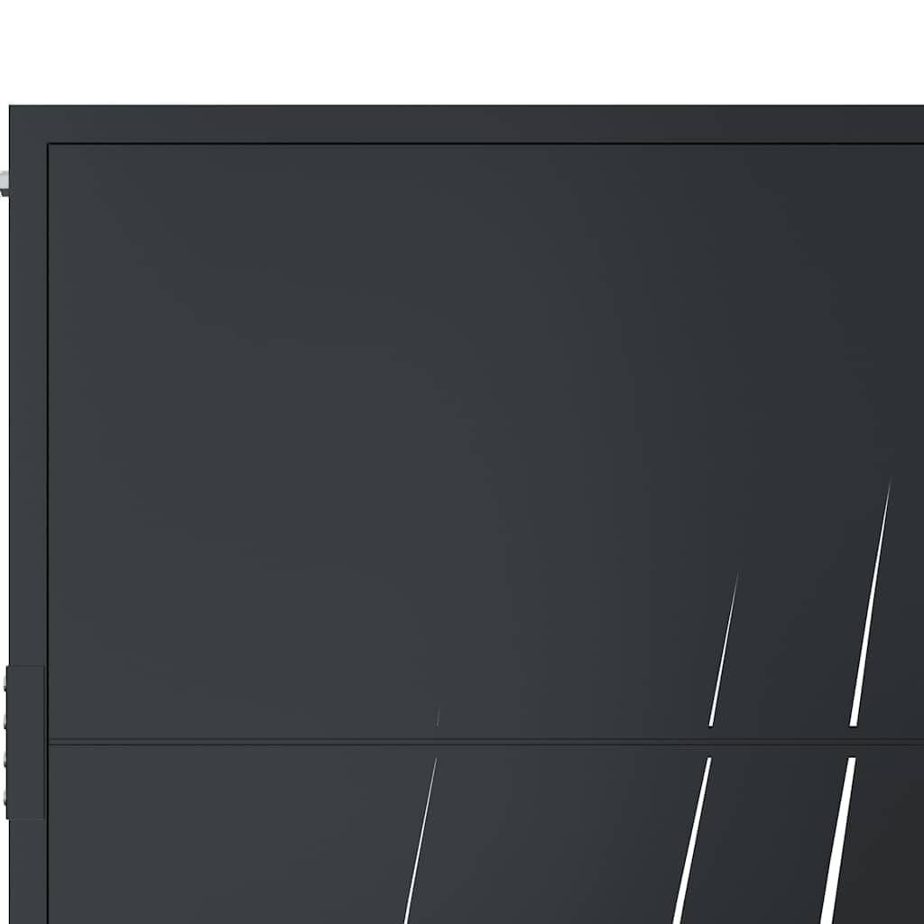vidaXL Gartentor Anthrazit Stahl Gras-Design 100x125cm