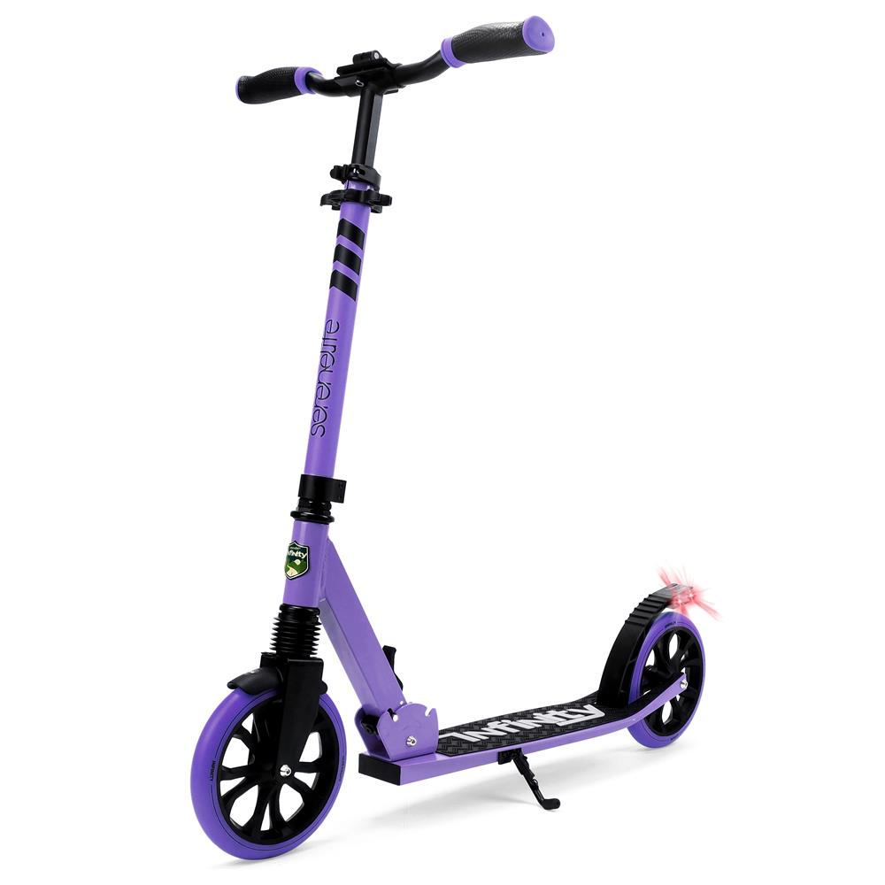 Serenelife Scooter Roller Lila Verstellbar Klappbar 8 Zoll