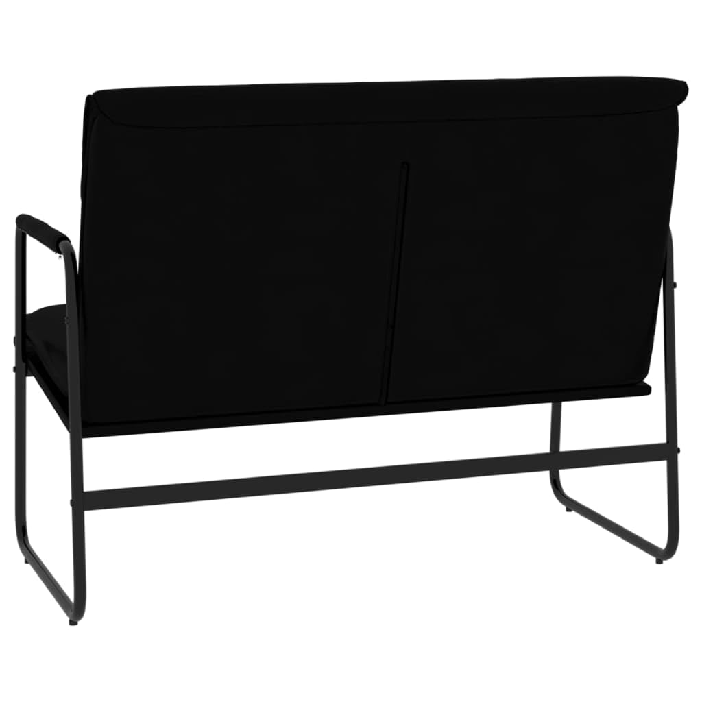 vidaXL Möbel Sitzbank mit Rückenlehne Kunstleder Schwarz 100 cm