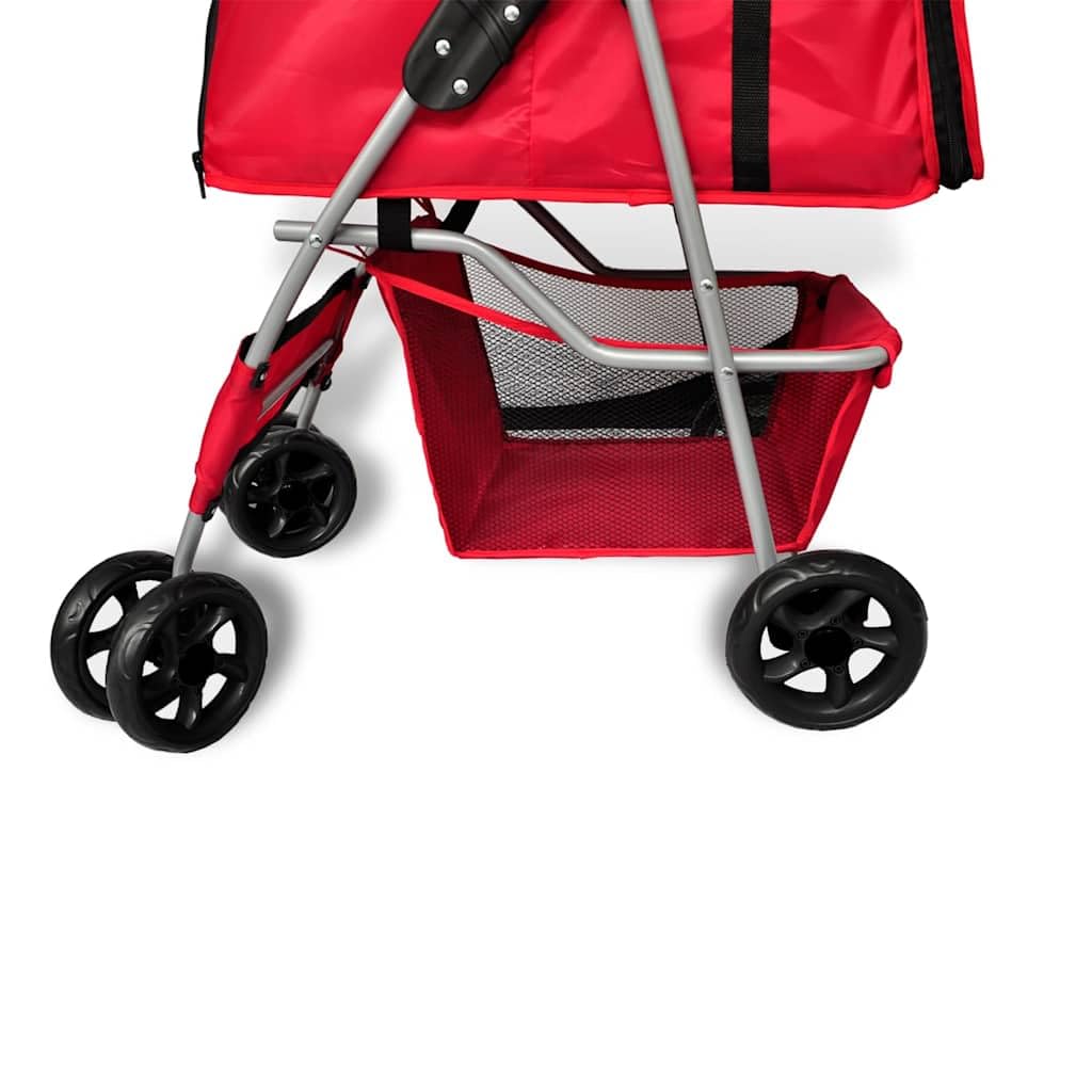 vidaXL Hundewagen Hundebuggy Buggy Rot faltbar