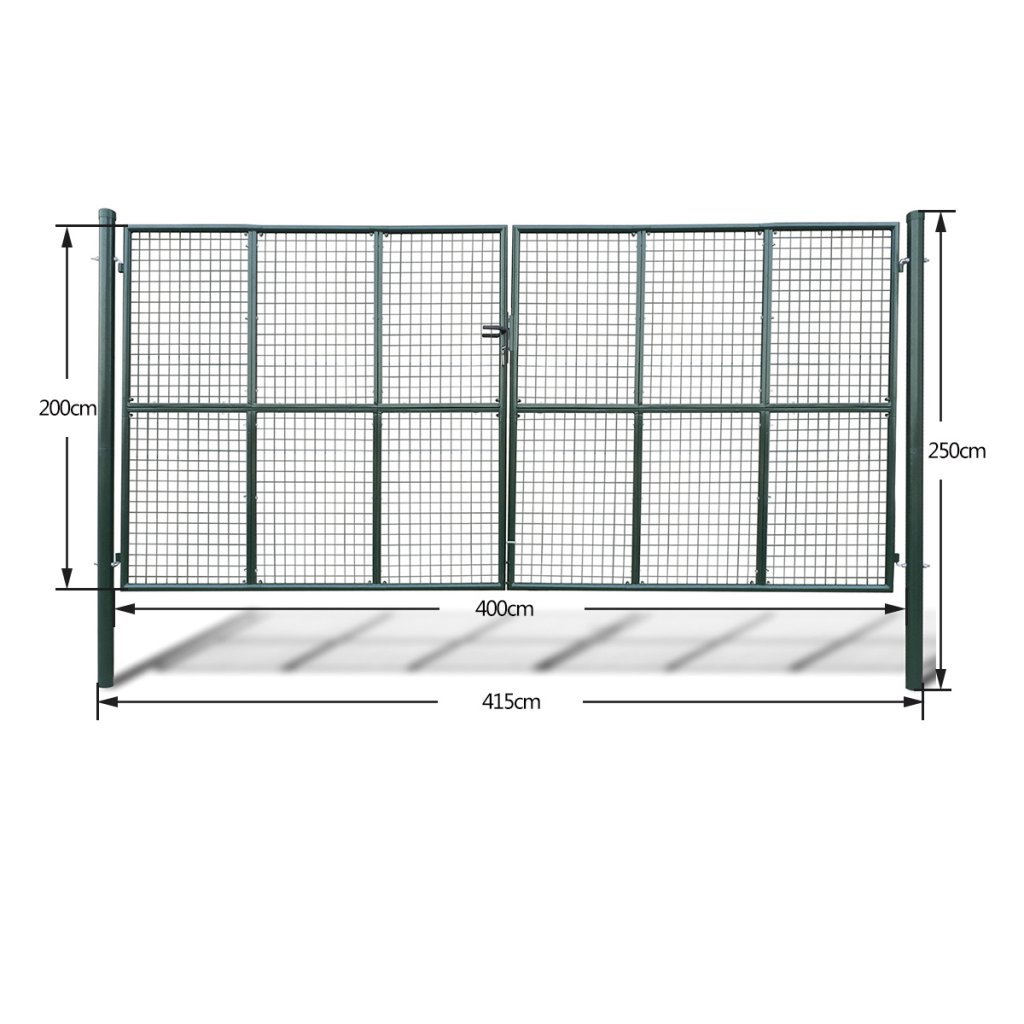 vidaXL Heim & Garten Gartentor Stahl 415x250 cm Grün