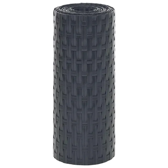 vidaXL Balkon-Sichtschutz 10 Stk Anthrazit 255x19 cm Poly Rattan