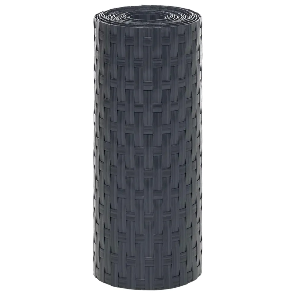 vidaXL Balkon-Sichtschutz 10 Stk Anthrazit 255x19 cm Poly Rattan