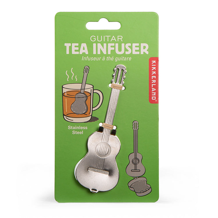 Kikkerland Kitchen Guitar Teesieb Edelstahl für losen Tee