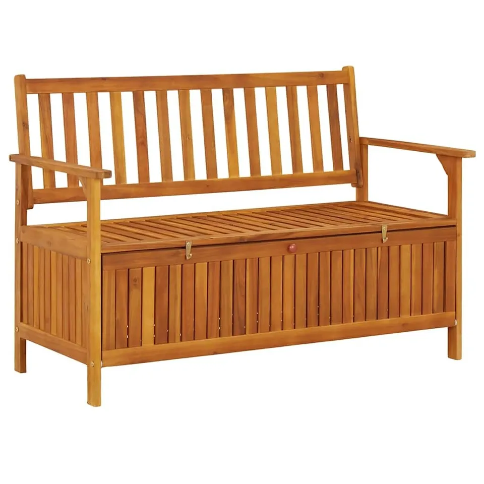 vidaXL Heim & Garten Gartenbank Stauraum 120cm Braun Akazie
