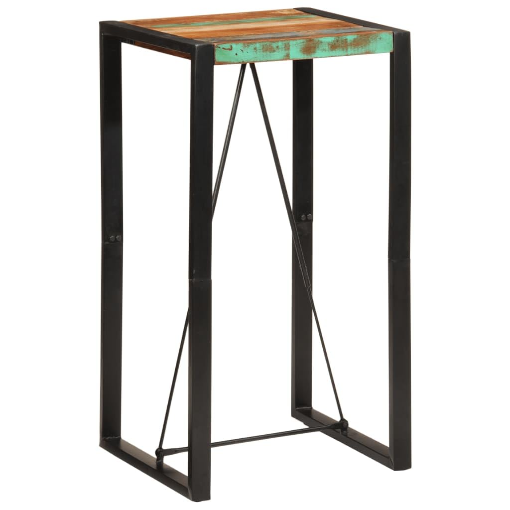 vidaXL Möbel Bartisch 140x70x110 Mango Hellbraun Stahl