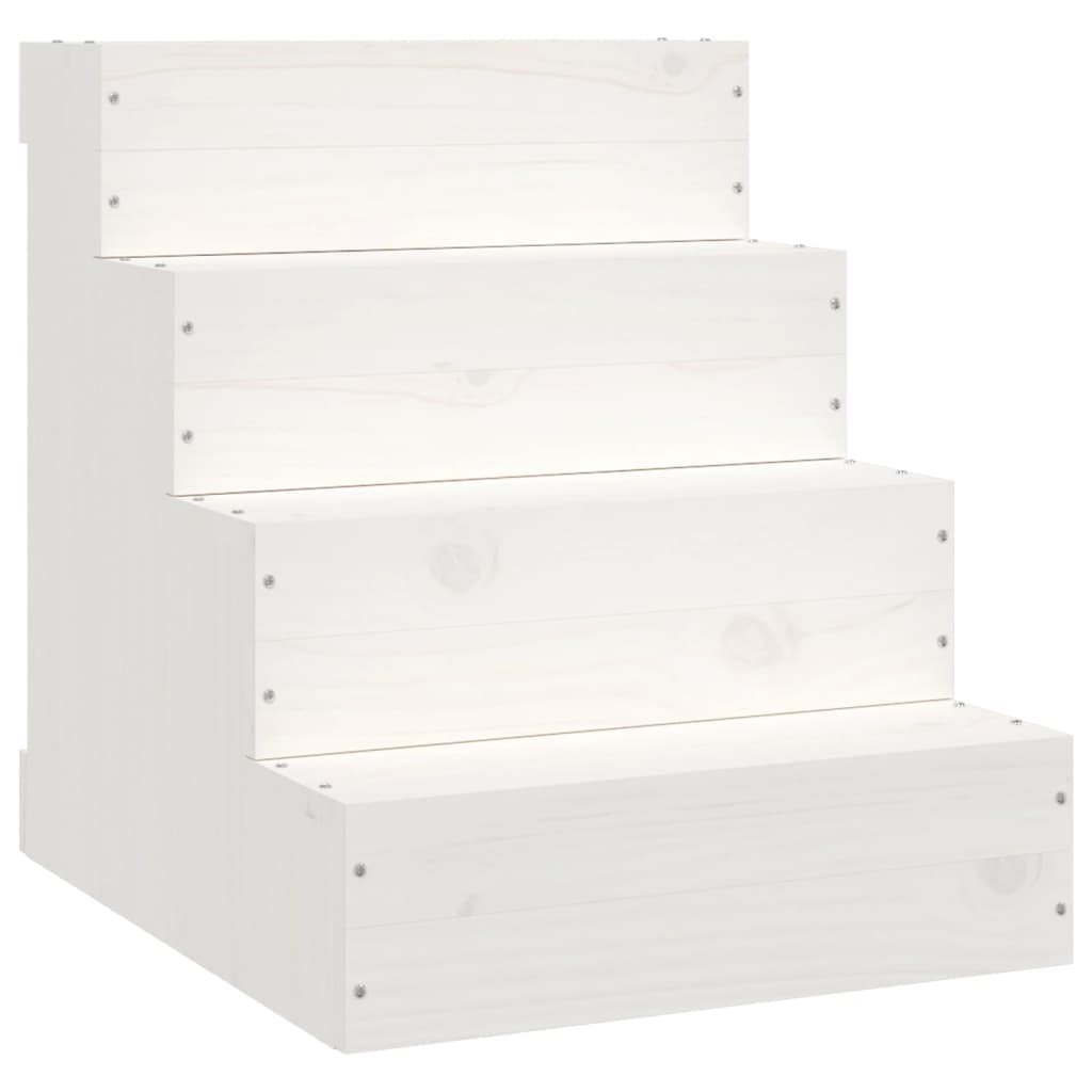vidaXL Haustiertreppe Massivholz Kiefer Hundetreppe 40x37,5x35 Natur