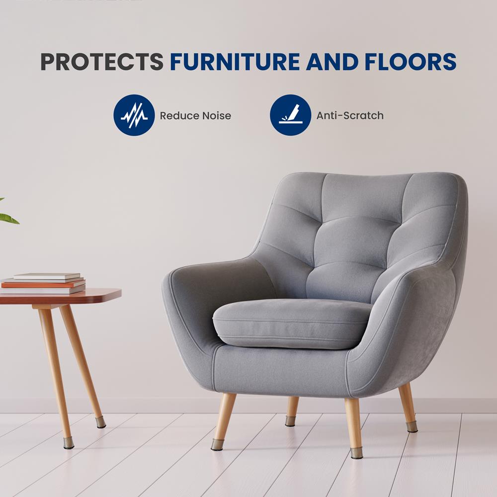Serenelife Furniture Stuhlbeinkappen 24er Gummi Filz