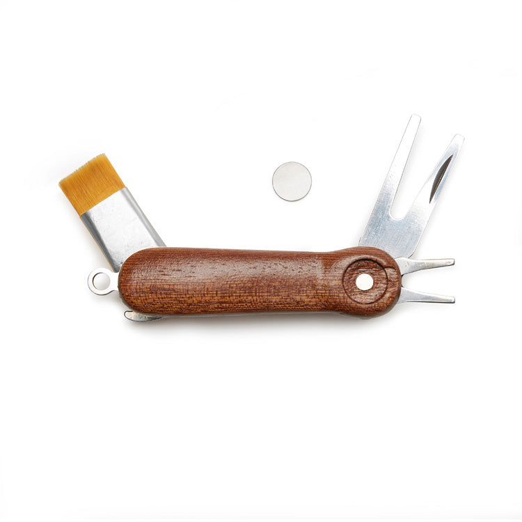 Kikkerland Golf Multitool mit Ballmarker Bürste Divot Tool