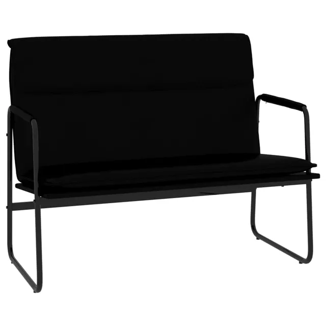 vidaXL Möbel Sitzbank mit Rückenlehne Kunstleder Schwarz 100 cm