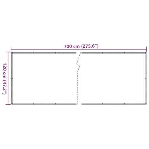 vidaXL Heim & Garten Sichtschutz Anthrazit 700x120 cm PVC