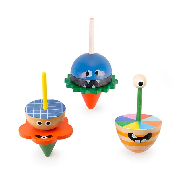 Kikkerland Kidoki Kreisel Monster Spielzeug sortiert