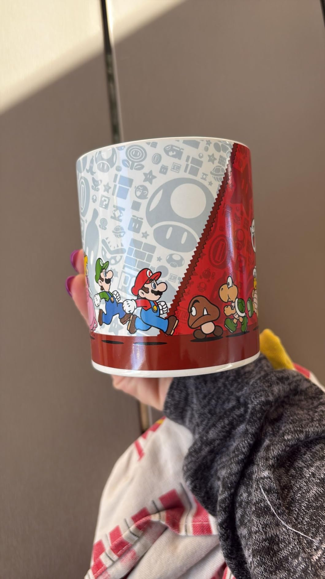 Paladone Super Mario Bros Tasse 300 ml weiß Wärmewechsel