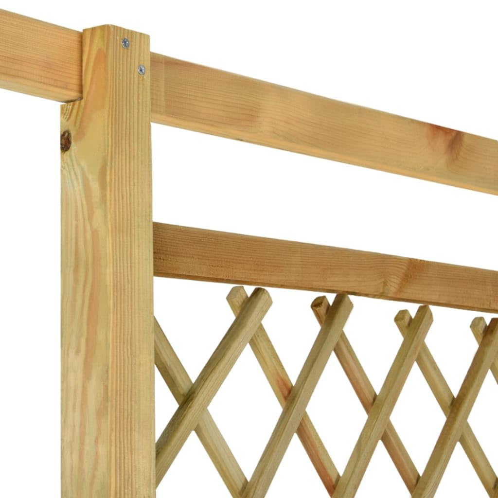 vidaXL Heim & Garten Eckpergola Kiefer Imprägniert mit Bank 166cm
