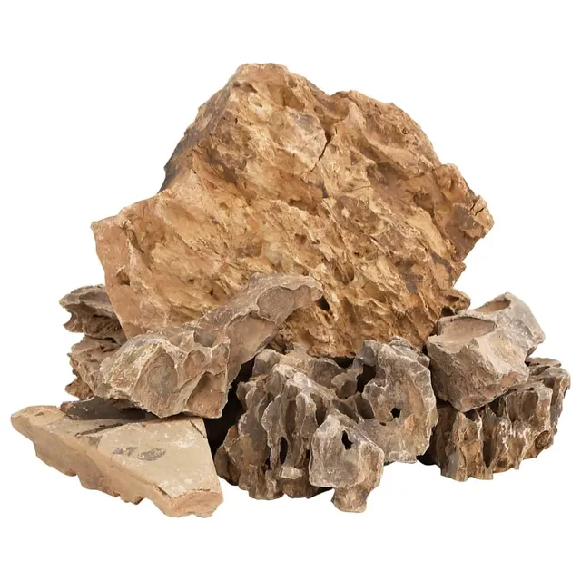 vidaXL Drachensteine 5-30 cm Aquariumsteine Braun 25 kg