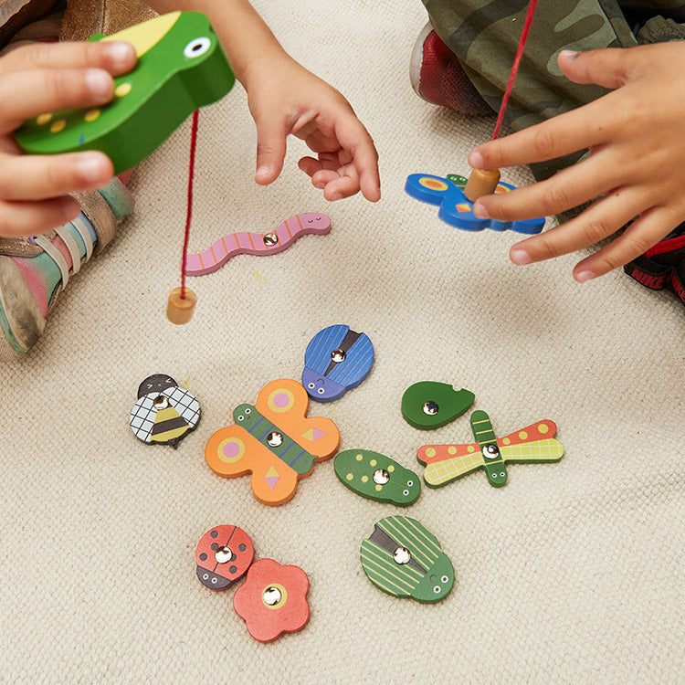 Kikkerland Kidoki Catch a Bug Angelspiel Holz Frosch