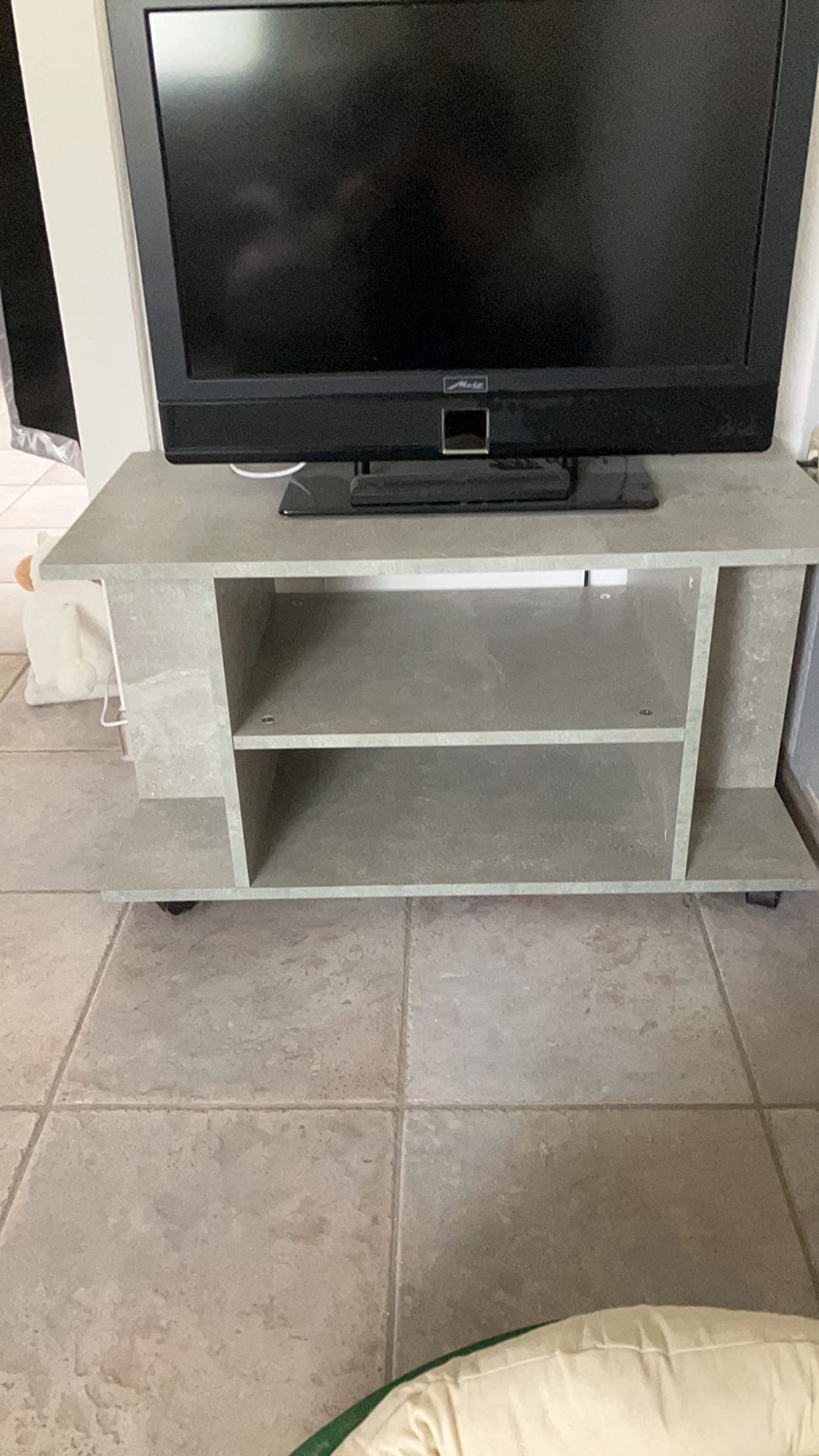 vidaXL Heim & Garten TV-Regal Artisan-Eiche 80x40x45 Rollen