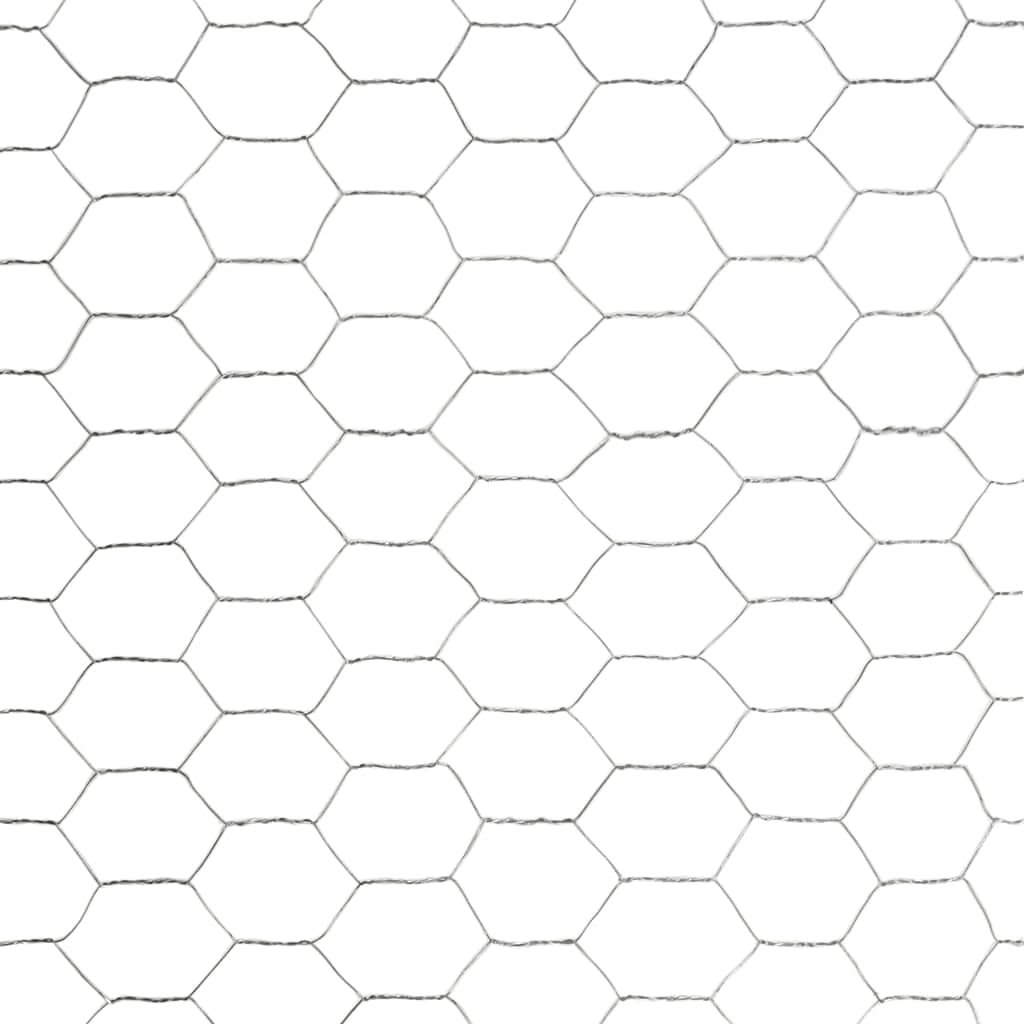 vidaXL Drahtzaun Stahl Silber 25x1,5 m