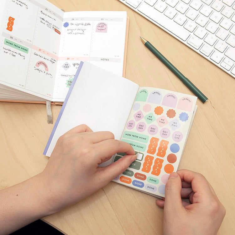 Kikkerland Inkerie Planner Sticker Kalenderaufkleber 450 Stück bunt