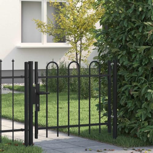 vidaXL Boxtel Gartentor 100x75 cm Stahl Bügelaufsatz