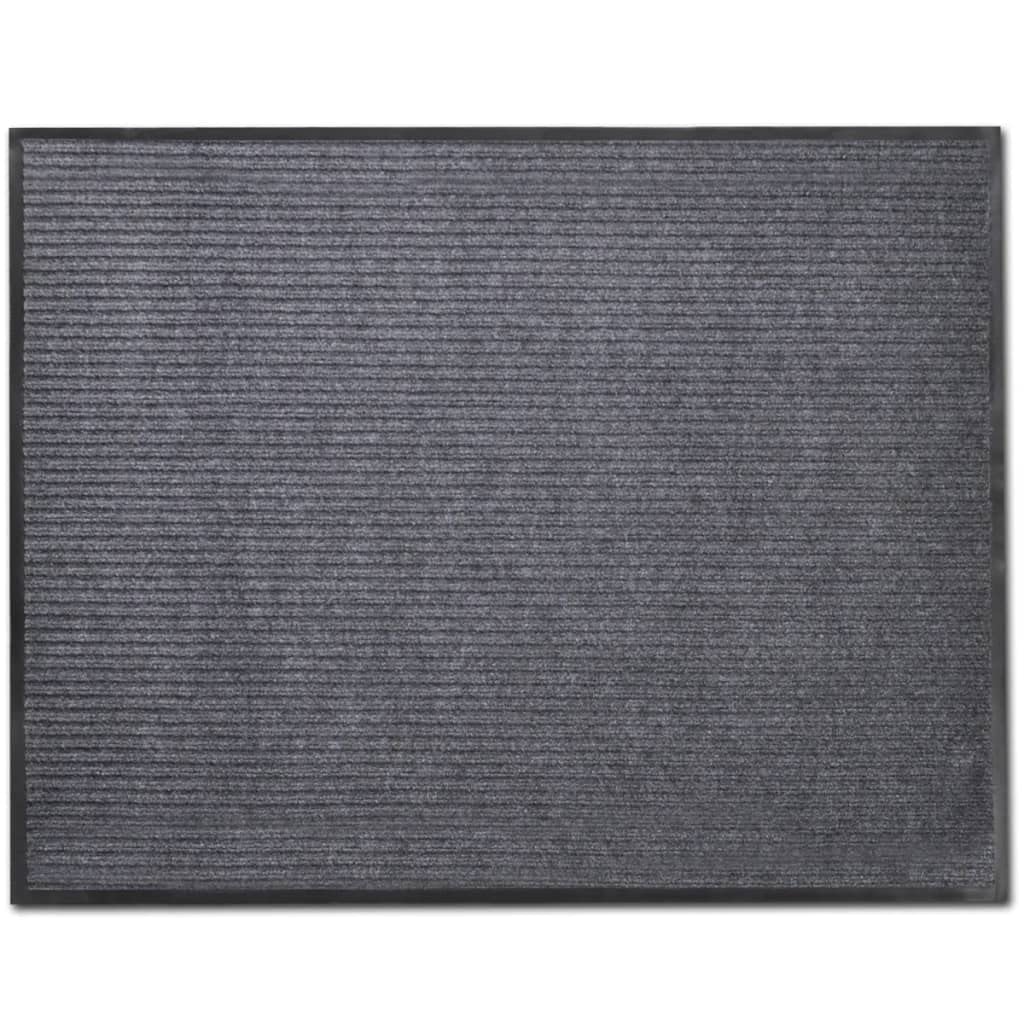 vidaXL Türmatten 2 Stück PVC Fußmatte grau 90x60 cm rutschfest