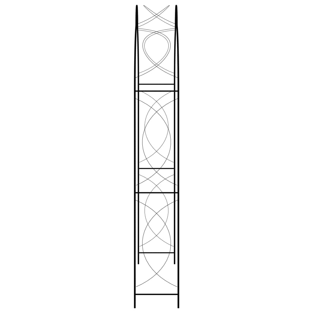 vidaXL Heim & Garten Rosenbogen Gartenbogen schwarz 150x34x240 cm Eisen