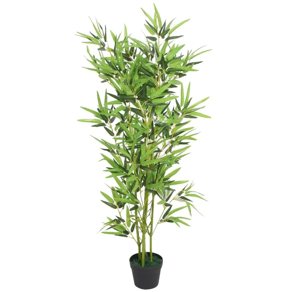 vidaXL Künstliche Bambuspflanze Grün 120 cm mit Topf