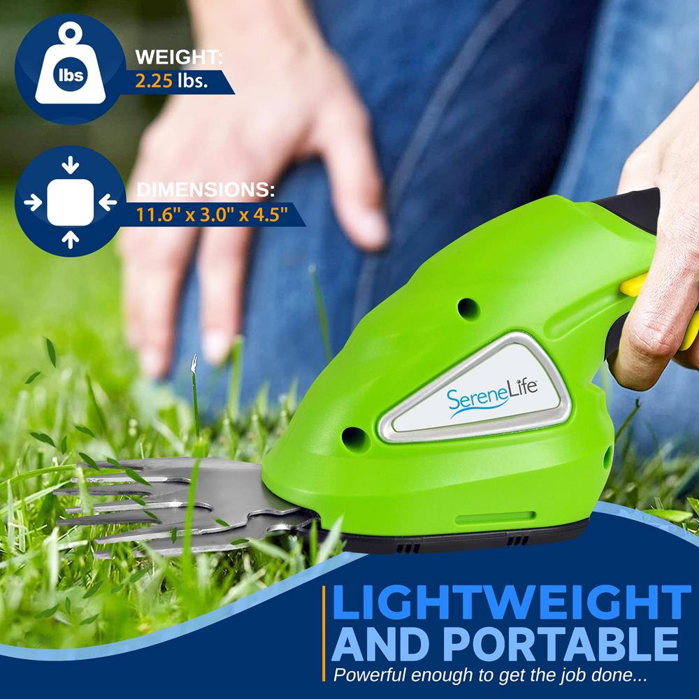 Serenelife Outdoor Grasschere Akku 3,6V 2-in-1 Set