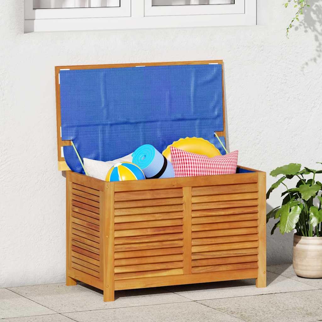 vidaXL Gartenbox Akazie 90x50x56 cm mit Innentasche für Kissen