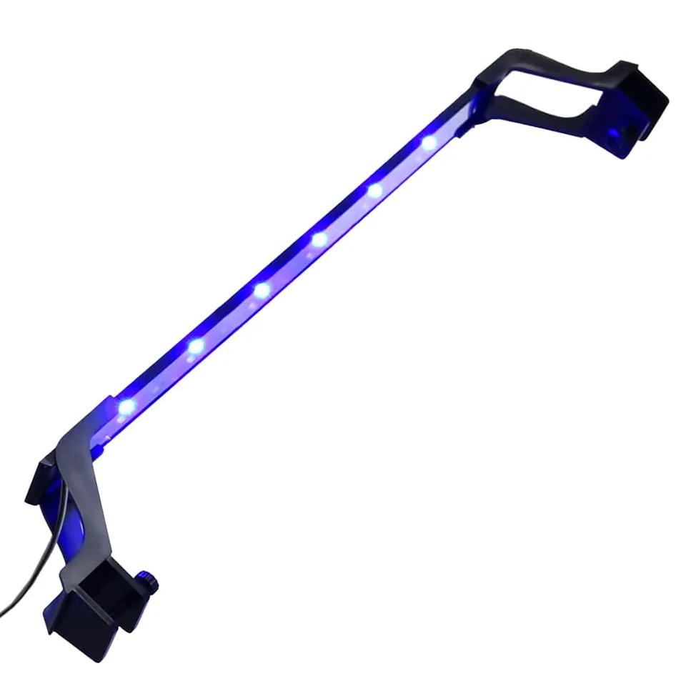 vidaXL LED Aquariumleuchte 55-70cm Blau Weiß Klemmen