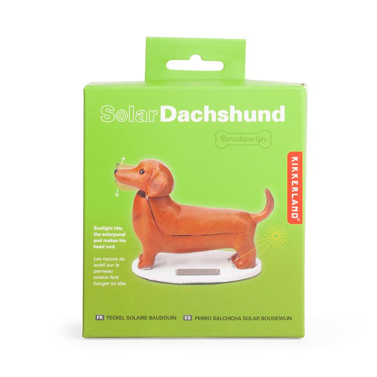 Kikkerland Home Solar Dachshund Dackel Wackelfigur