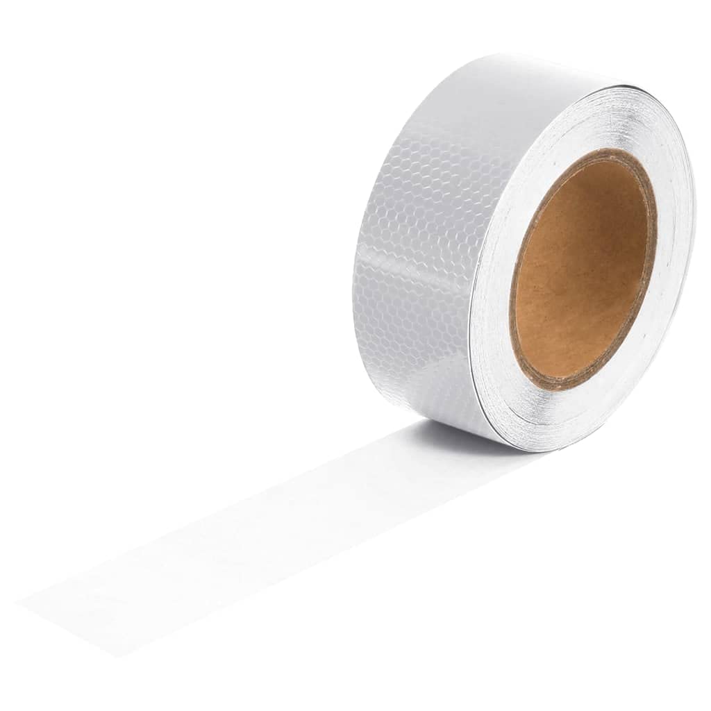 vidaXL Heim & Garten Reflektorband 5cmx20m PVC weiß selbstklebend