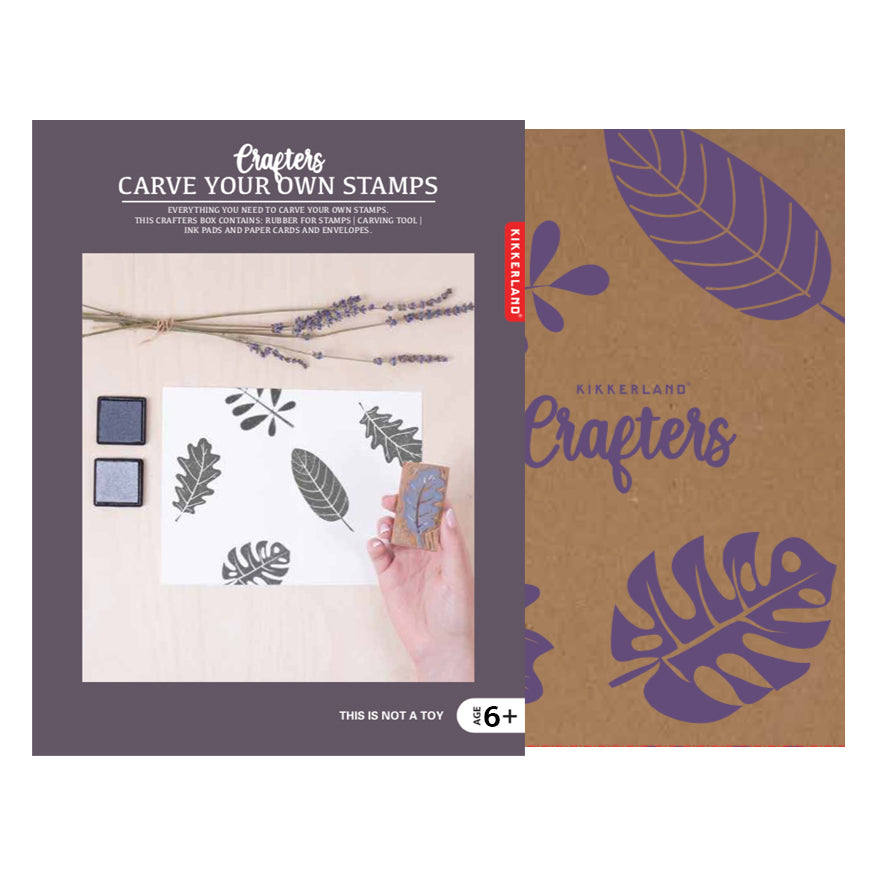 Kikkerland Crafters Block Printing Kit Linoldruck Set Karten