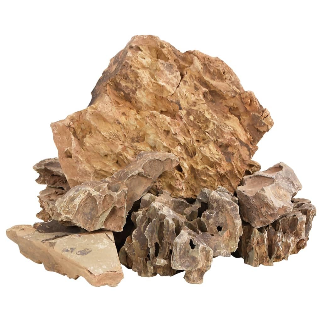 vidaXL Drachensteine 10 kg 5-30 cm Aquarium Steine Braun