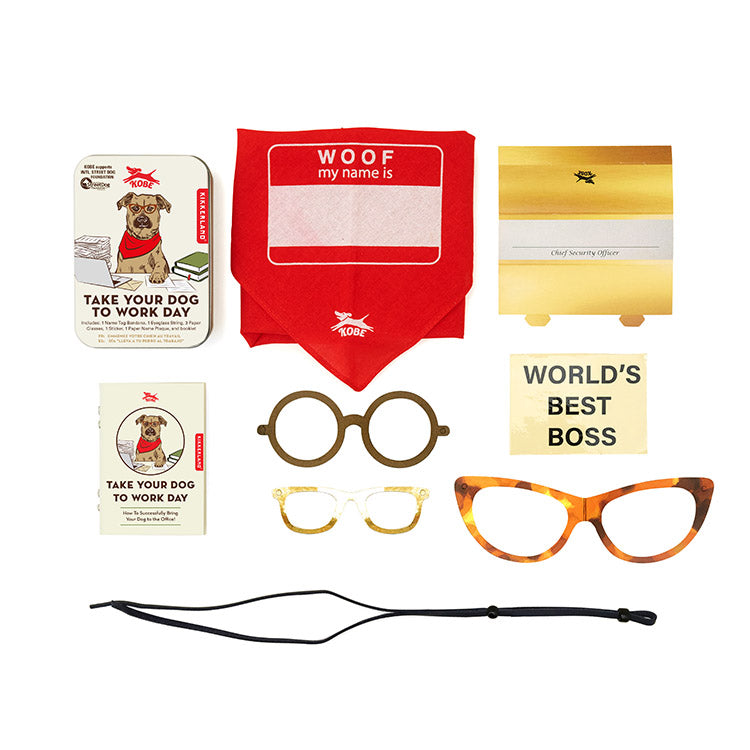 Kikkerland Home Kobe Hunde Set Büro Geschenkset 5-teilig