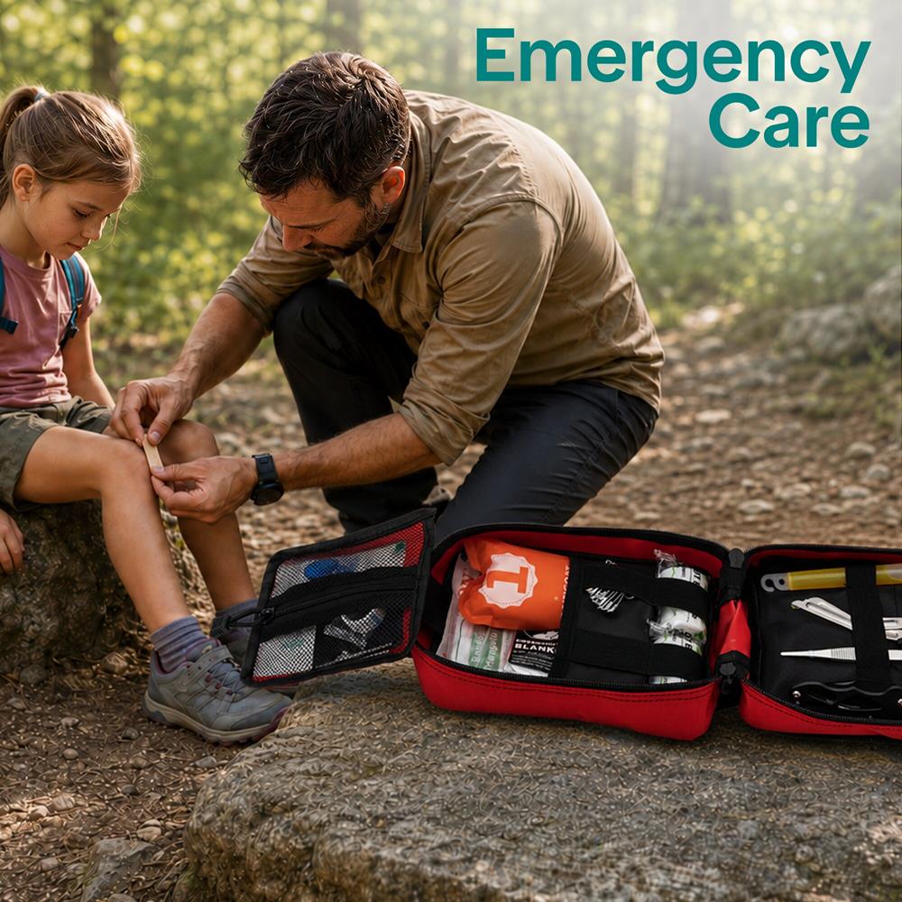 Serenelife Erste Hilfe Set Survival Kit Rot SLSRVLKTFARD